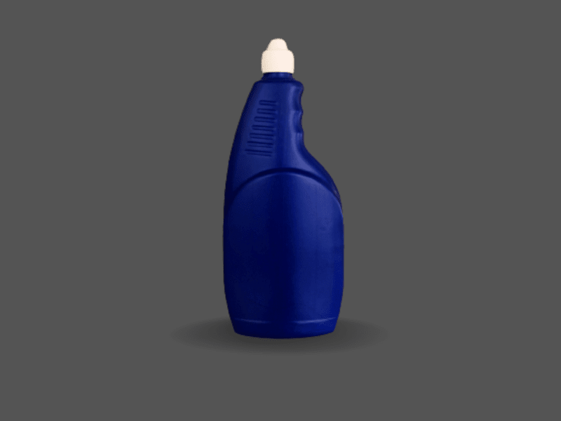 Blue plastic trigger spray bottle