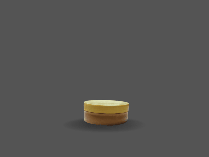 Brown plastic cream jar