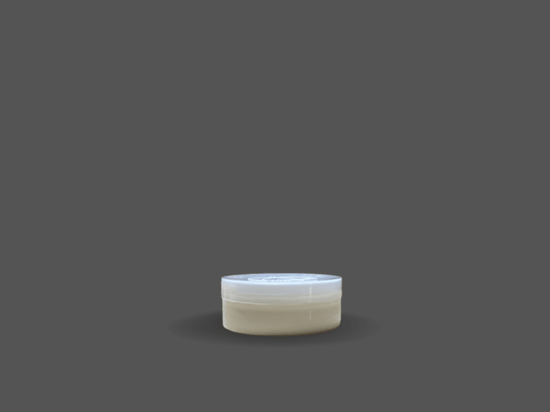 Transparent plastic cream jar