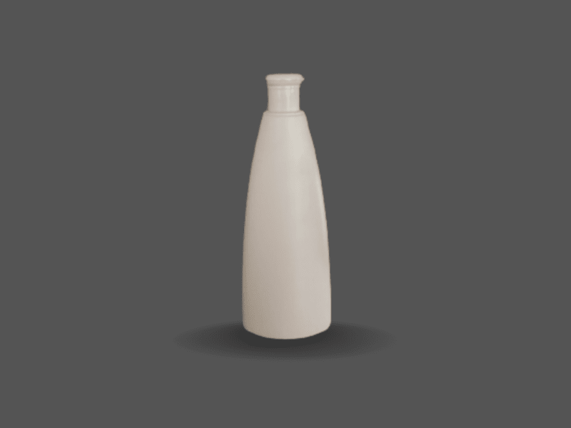 White plastic lotion bottle